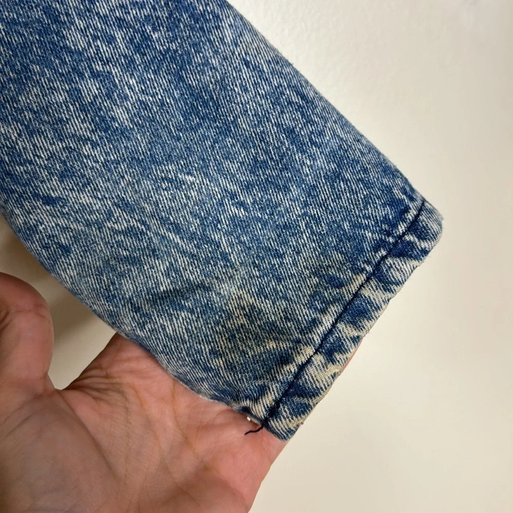 Levi's Kids Vintage Denim Jacket Acid Wash Snap‎ Button Down Blue Girls Large